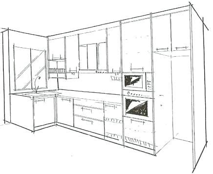 Blind corner pull out shelving. Kitchen Cabinet Drawing at GetDrawings | Free download