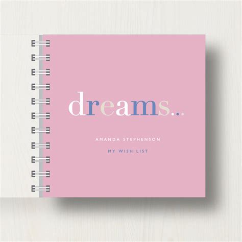 Personalised Dreams Bucket List Small Notebook By Designed