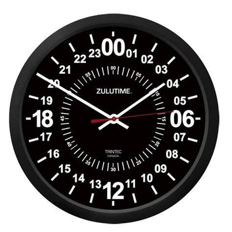 Please give answer of write the time 10:15 a.m. 24 Hour Zulu - Military Time Clock Black Dial - 10"