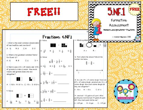 Yes no was this document useful for you? FREE! 5.NF.1 Formative Assessment and answer key. A free ...