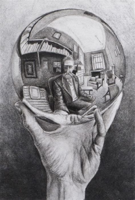 Mc Escher Hand With Reflecting Sphere 1935 Surrealism Mc Escher