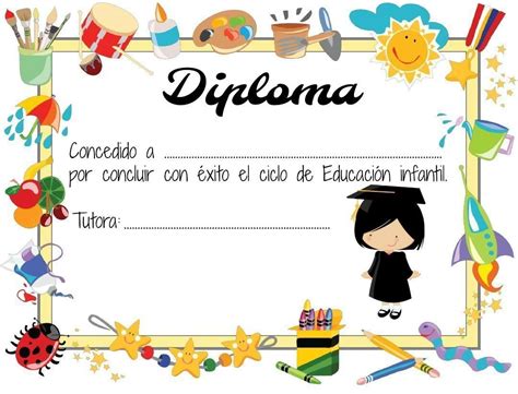 Imagenes De Diplomas Para Preescolar Diplomas Personalizados Descarga Gratis Fichas