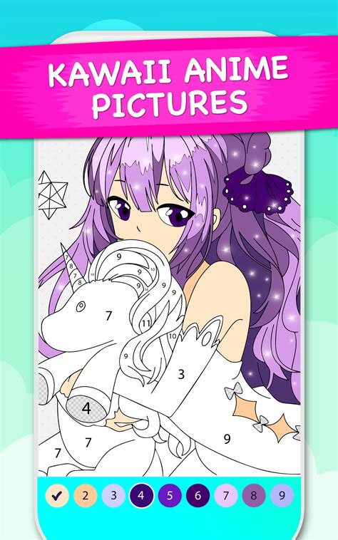 Anime Manga Color By Number Kawaii Coloring Bookappstore