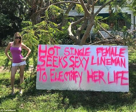 Florida Womans Hot And Sexy Sign To Get Power Back Daily Mail Online