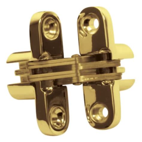 Altro Concealed Hinge 117 X 29mm Polished Brass Pair