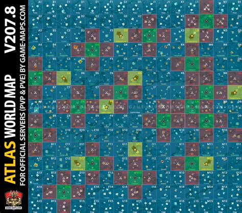 Interactive new world map with resource locations to help you find gathering nodes and points of interest. ATLAS MMO Game Guide & Maps v.207.8 | game-maps.com