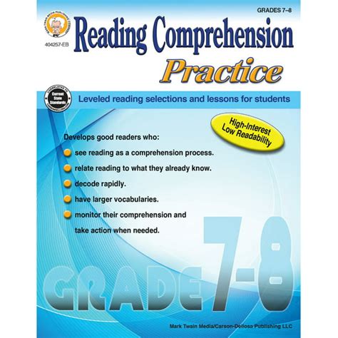 Reading Comprehension Practice Grades 7 8