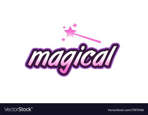Magical Word Text Logo Icon Design Concept Idea Vector Image