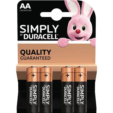 Duracell Aa Simply 4 Pcs £249