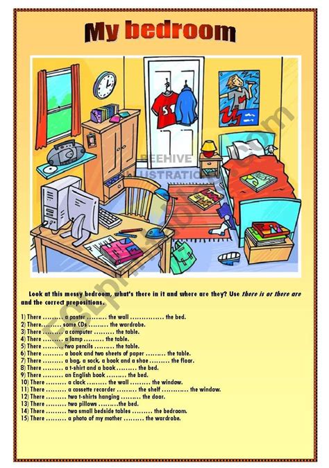 Or, what if you were a guest and walked into a charming little bed & breakfast for a i love my bedroom when it's clean and clear of clutter! My bedroom - ESL worksheet by faranak.r