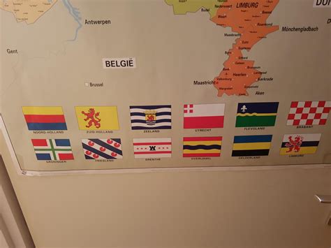 the flags of the twelve provinces of the netherlands on my map r vexillology
