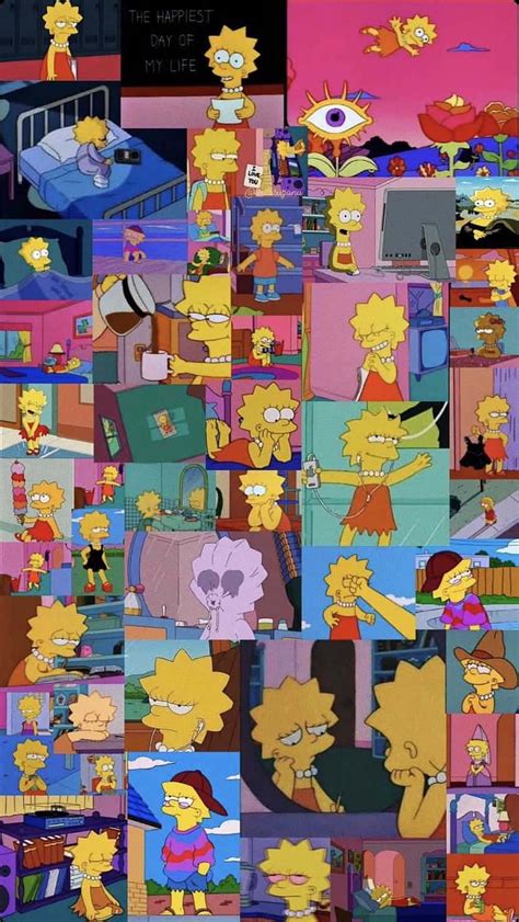 Download Sad Lisa Simpson Resting Her Head Wallpaper