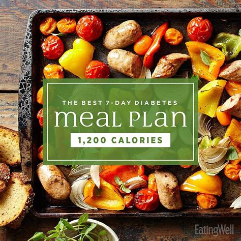 The Best 7 Day Diabetes Meal Plan Eatingwell Free Printable 1200