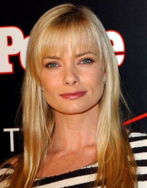 Jaime Pressly with long hair and hair color with darker slices