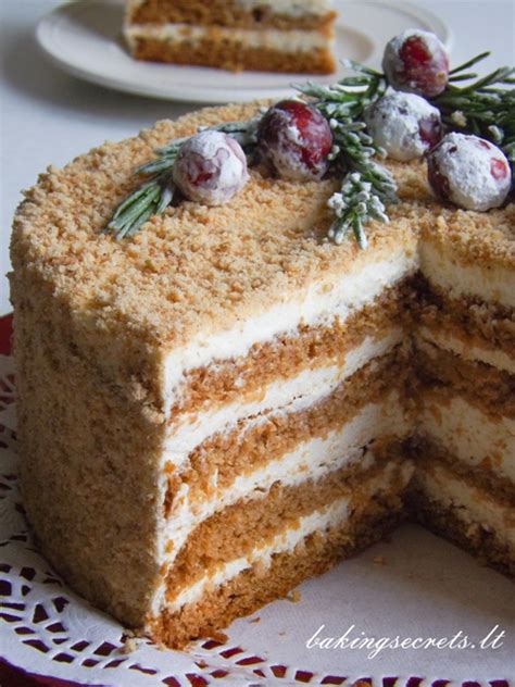 Baking Secrets Biskvitinis Medaus Tortas Honey Layer Sponge Cake