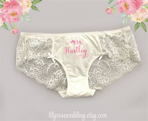 Personalized Lingerie Bride Panties Bridal Shower T Etsy