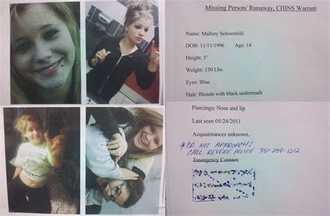 Missing Girl Since May 24 2011 From Revere Mallory Schoenfeld Rboston