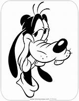 Goofy Coloring Pages Disneyclips Grinning sketch template