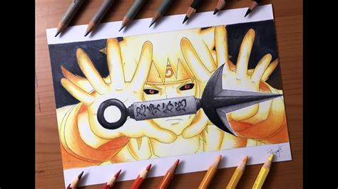 Speed Drawing Minato Tail Beast Mode Naruto Shippuden Hd Youtube