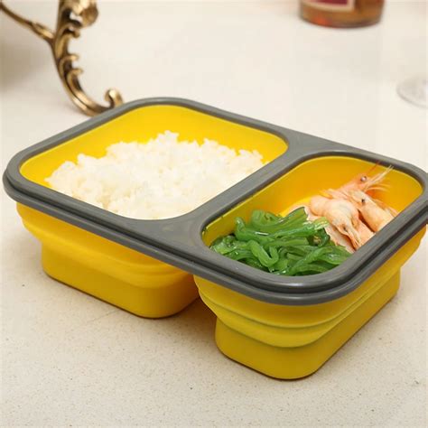 1100ml Silicone Collapsible Portable Food Storage Container Large