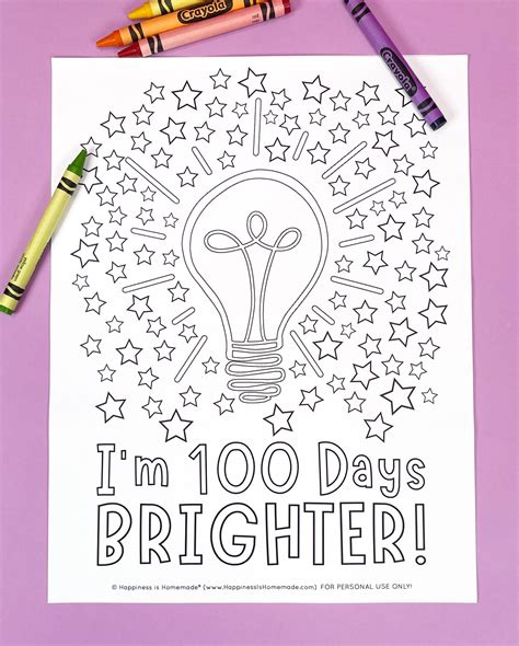 100th day coloring pages free