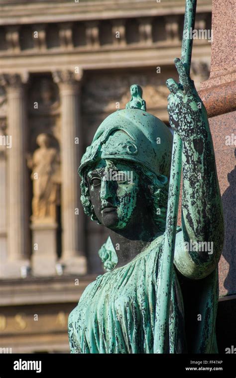 Minerva Figure At The Base Of The Statue Of Count István Széchenyi