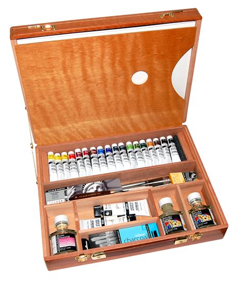 Daler-Rowney Deluxe Cryla Acrylics Wooden Box | Rex Art Supplies