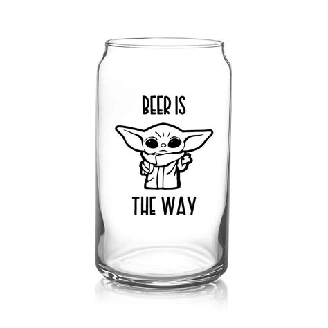 Baby Yoda Beer Glass Baby Yoda T Star Wars T Star Etsy