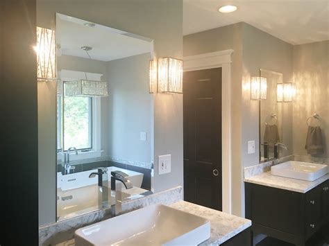 Reflects ambient light from designer lighting or natural light through windows. Bathroom Custom Mirrors | Creative Mirror & Shower