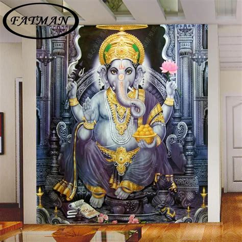 Buy Custom 3d Photo Wallpaper Indian Elephant God