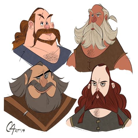 Artstation Viking Christopher Ables Cartoon Faces Character