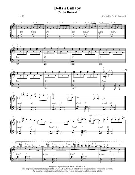 Browse our 19 arrangements of bella's lullaby. sheet music is available for piano, alto saxophone, c instrument and 12 others with 3 scorings and 3 notations in 5 genres. Harmonia Method Music Blog: BELLA'S LULLABY (Twilight) by ...