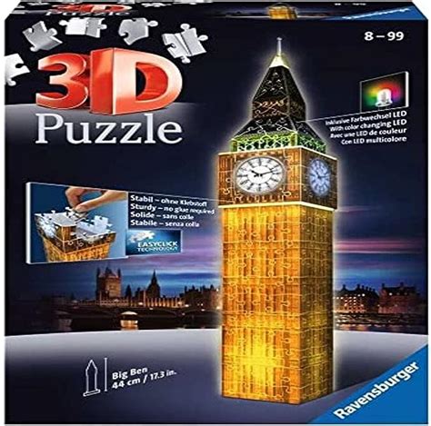 Ravensburger 3d Puzzle Big Ben Night Edition Con Luce Londra 216