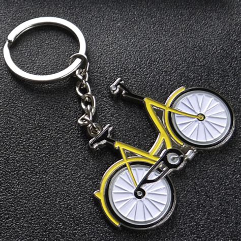 Yellow Color Sharing Mobile Bike Bicycle Keychain Keyring Key Chain