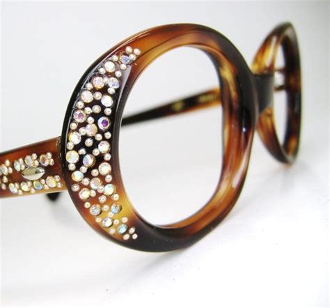 Beautiful 60s Tortoise Rhinestone Cat Eye Eyeglasses Frame Etsy Vintage Glasses Eyeglasses