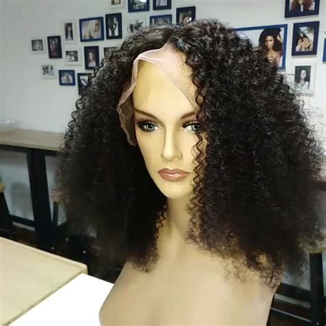 Hot Sale 100 Brazilian Virgin Human Hair Afro Kinky Curl Lace Front