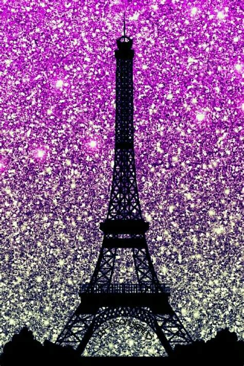 Sparkly Eiffel Tower Wallpaper Paris Wallpaper Glitter Wallpaper
