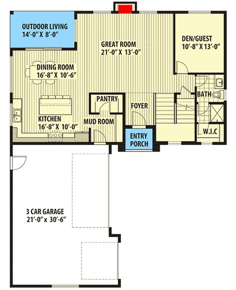 Two Story House Plan With First Floor Guest Suite 737024lvl