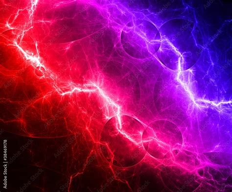 Red And Blue Abstract Lightning Stock Illustration Adobe Stock