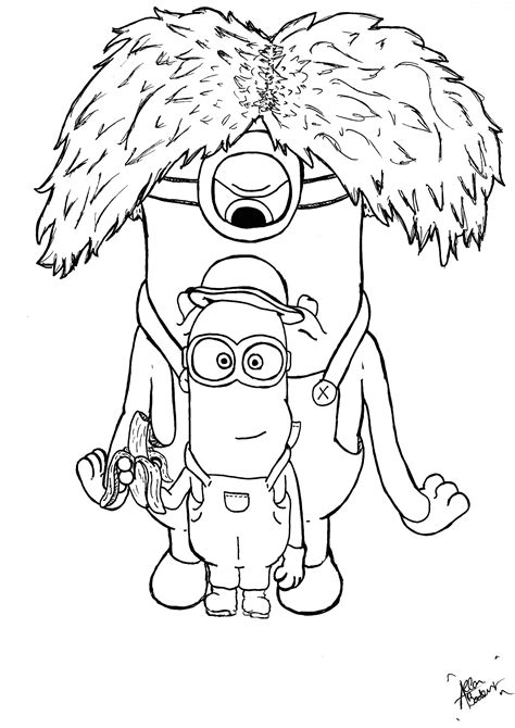 Girl Minion Coloring Pages