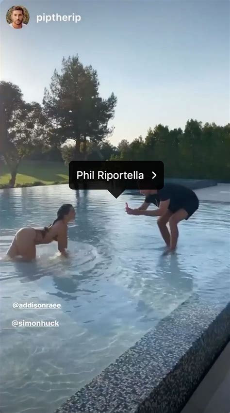 Kourtney Kardashian And Tiktok Star Addison Rae Pose Poolside In Matching Bikinis Pools Backyard