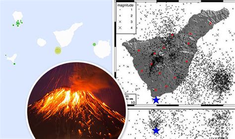 La Palma Volcano Map Canary Islands Earthquakes Mapped In Tenerife