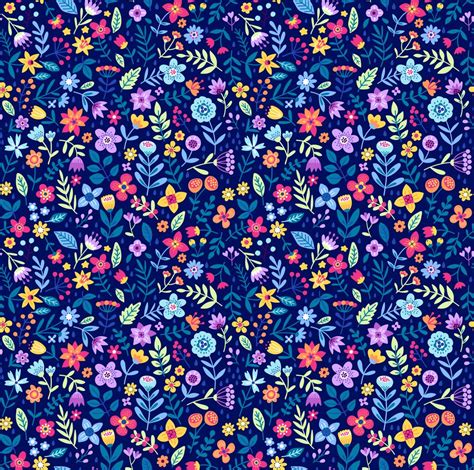Cute Floral Pattern In The Small Flower Ditsy Print Vintage Art