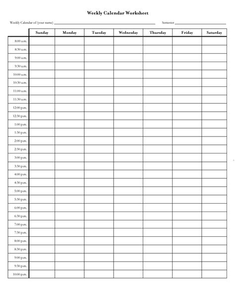 Weekly Planner Templates 15 Free Word Excel And Pdf Samples Examples