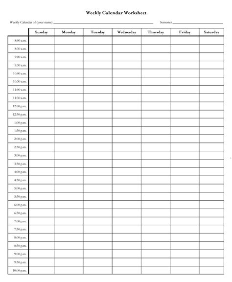 Weekly Planner Templates Professional Word Templates