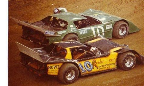 Ed Howe And Pete Parker Vintage Late Model Dirt Race Cars At The