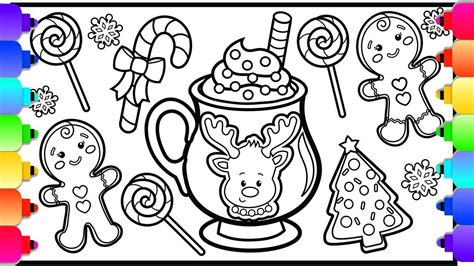 Cute Hot Cocoa Coloring Pages