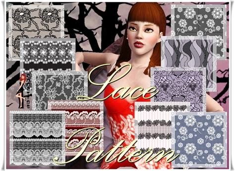 Entertainment World My Sims 3 Blog 30 Lace Patterns By Annett