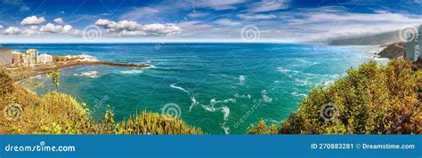 Scenic Landscapecanary Island Seascapetenerife Village Stock Image