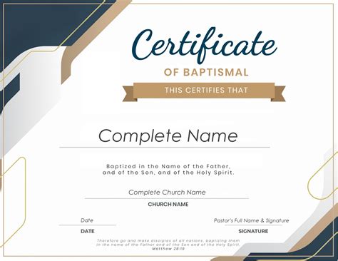 Baptismal Certificate Free Baptism Certificate Templates